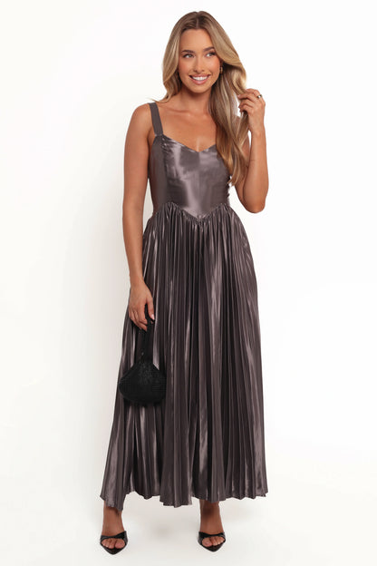 Camala Maxi Dress Grey Silver