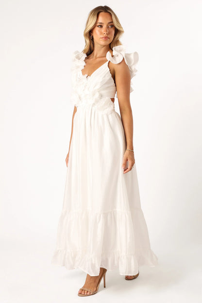 Josey Midi Dress White