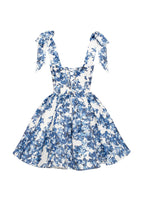 Marvelous blue hydrangea mini dress on straps Garden of Eden