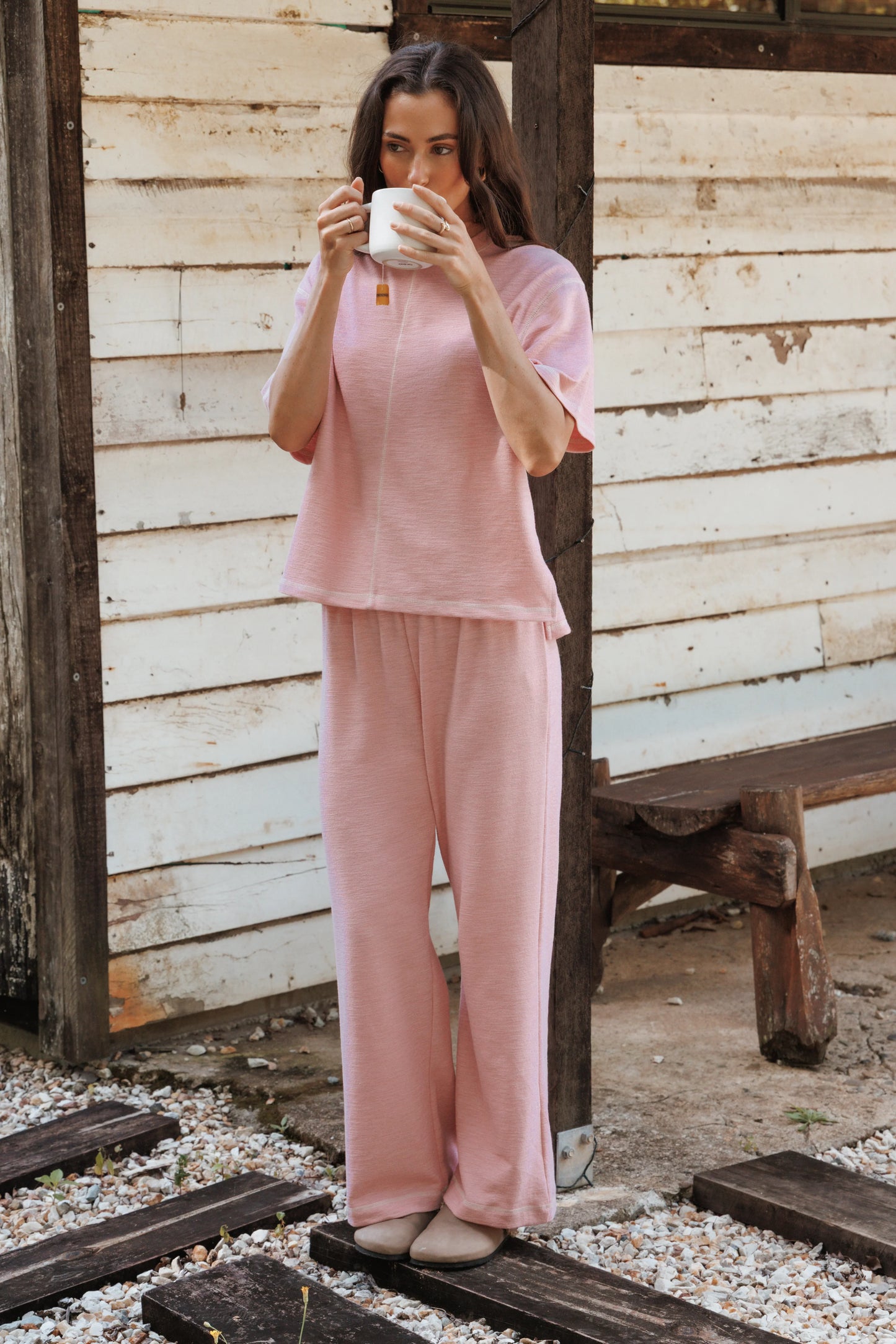 Angler Knit Set Pink