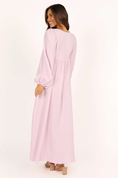 Willow Long Sleeve Maxi Dress Lilac