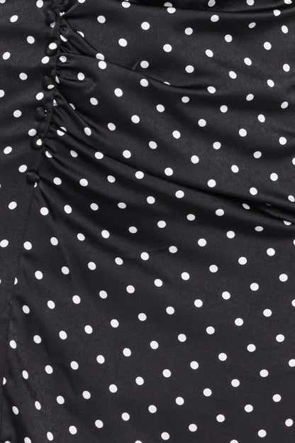 Lisbeth Midi Dress Black Polka Dot