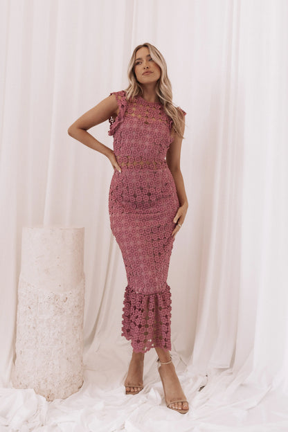 Lauren Dress Dark Rose