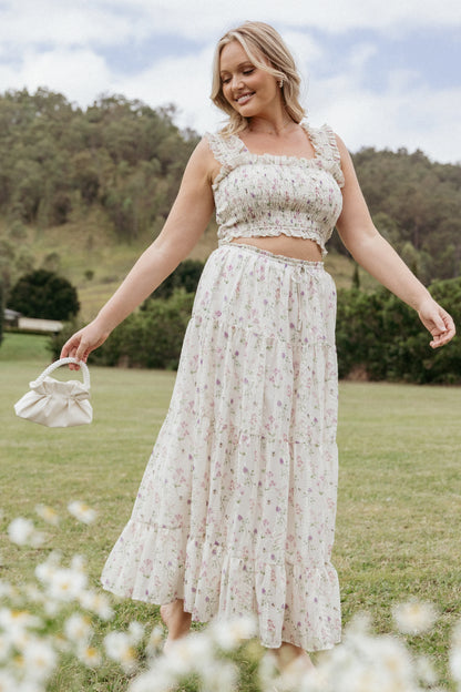 Amberlyn Maxi Skirt Pink Floral