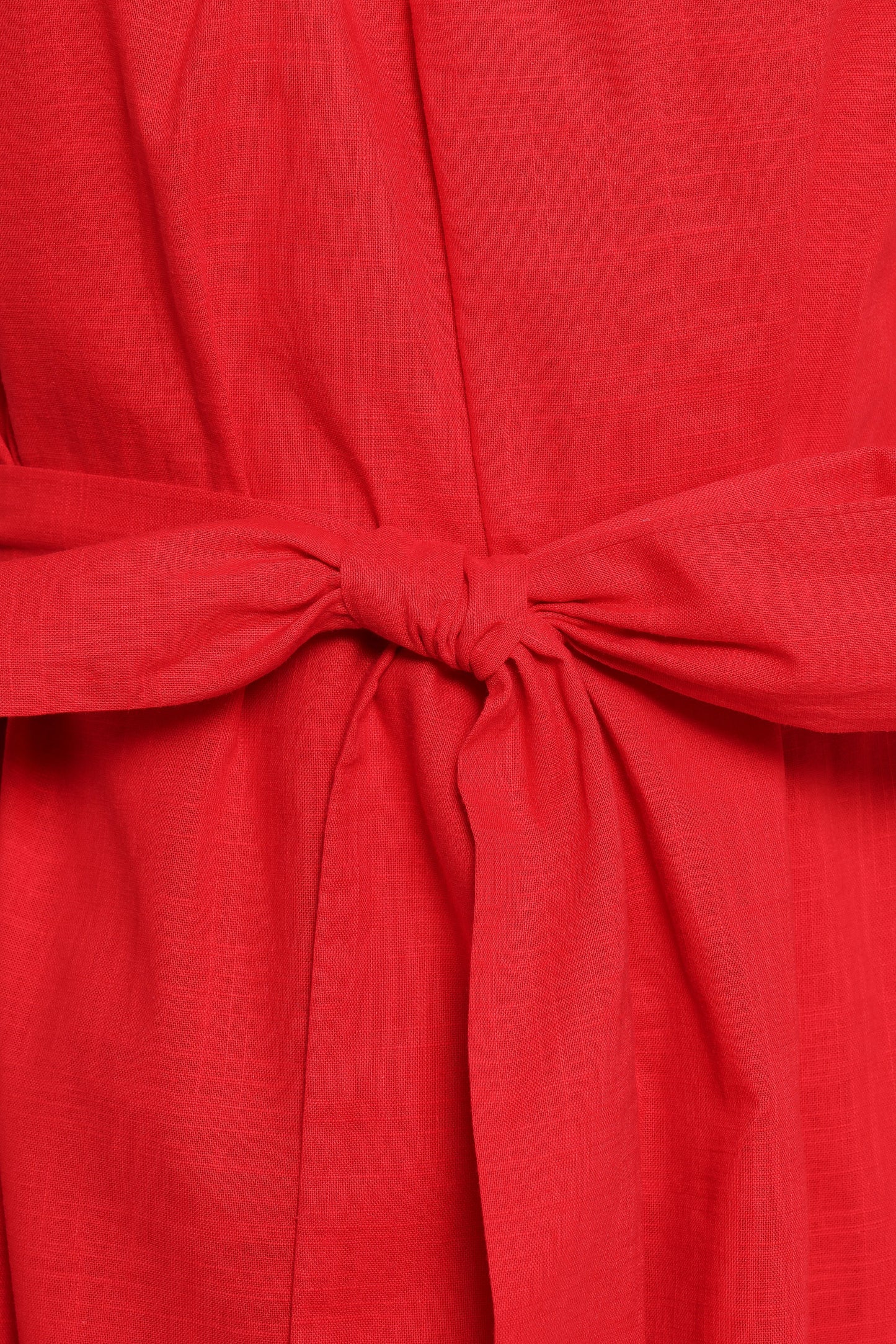 Roma One Shoulder Midi Dress Red