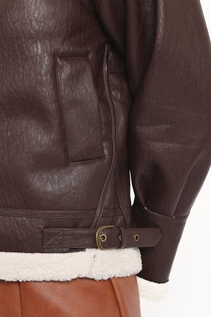 Baxter Shearling Lined Jacket Brown