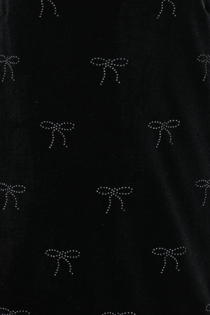 Eileen Mini Dress Black Velvet