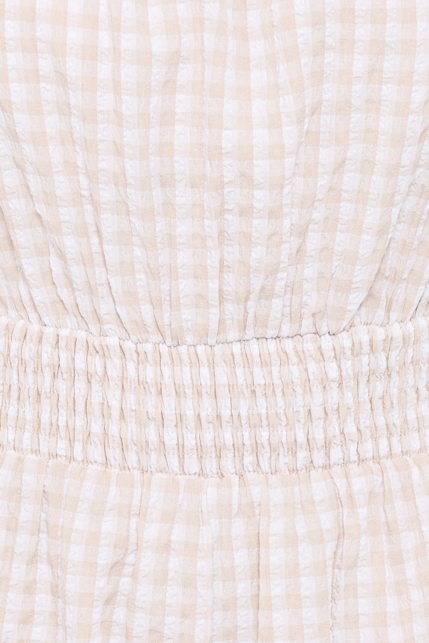 Felicity Romper Beige Gingham