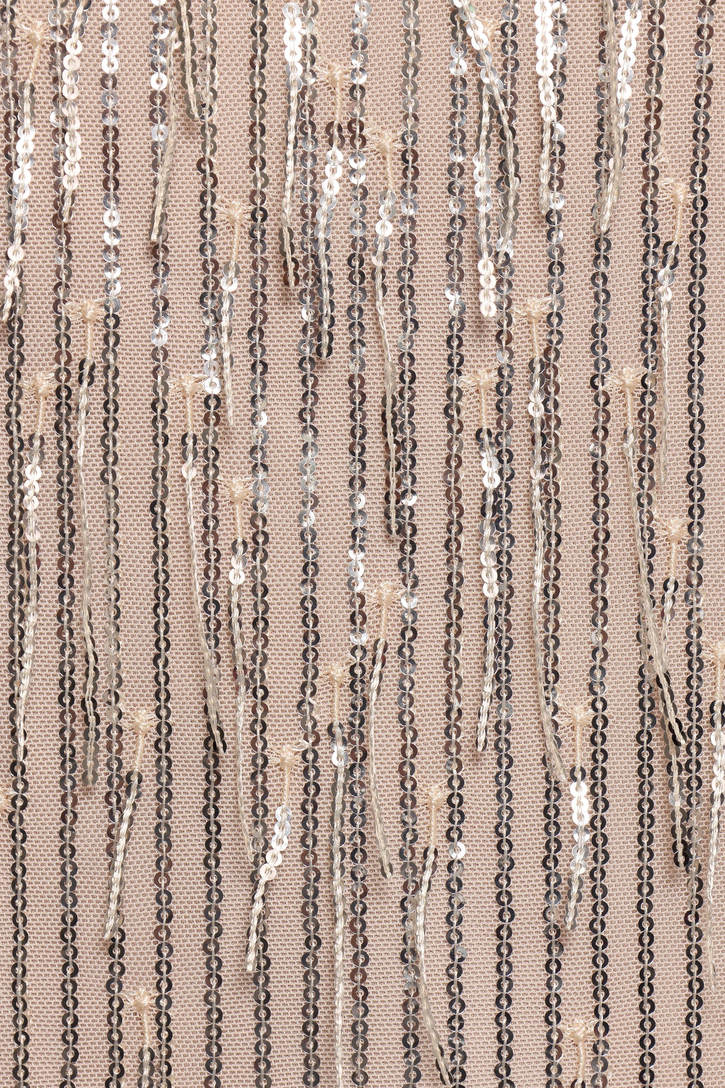 Serena Sequin Mini Dress Nude Silver