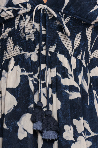 Coralie Maxi Dress Navy Peony