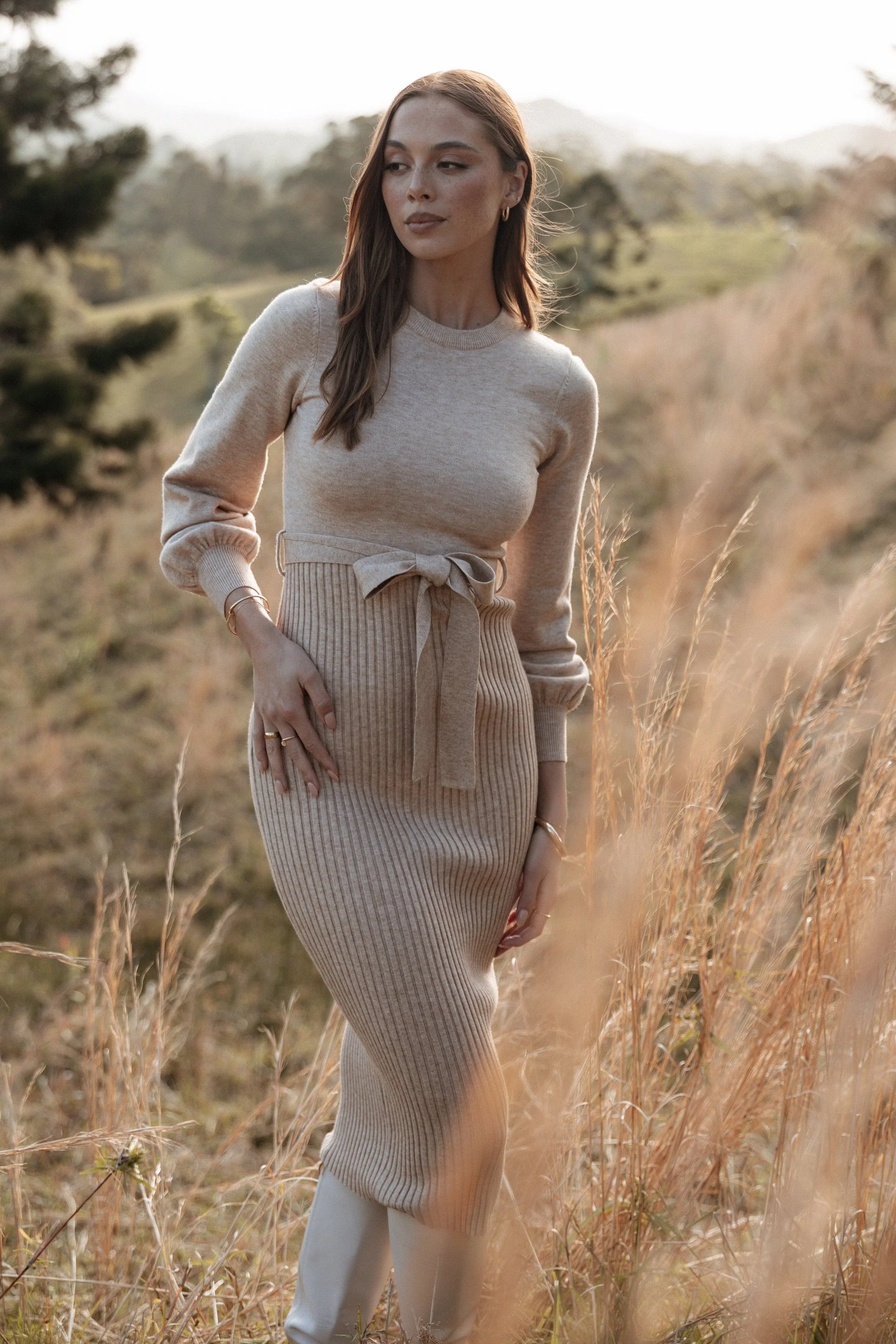 Helena Dress Beige