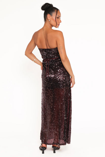 Liliane Maxi Dress Cherry Sequin