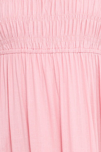 Darla Puff Sleeve Dress Pink