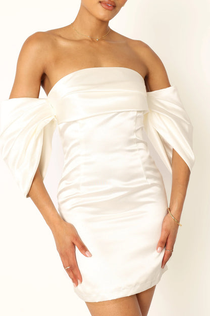 Nisha Strapless Mini Dress White
