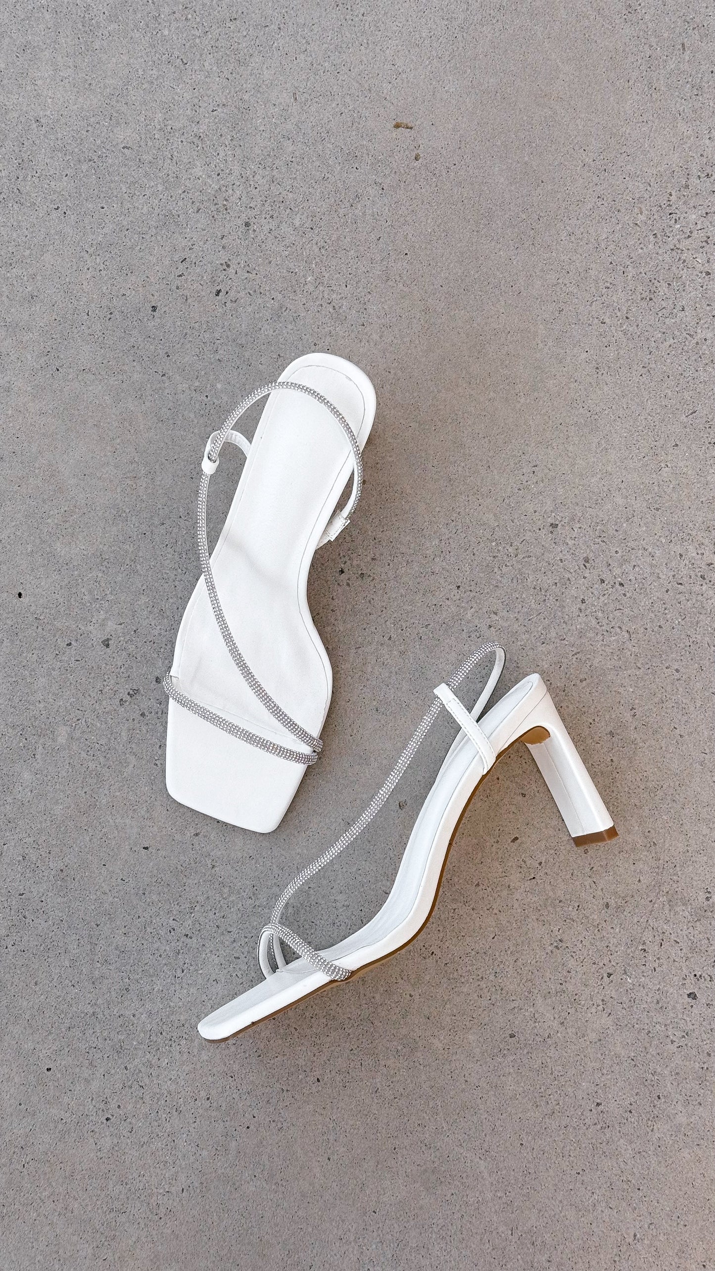 Kaye Heels White Diamante