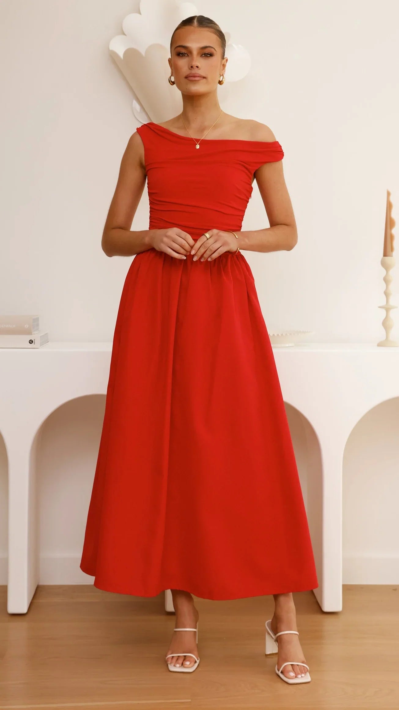 Immy Midi Dress Red
