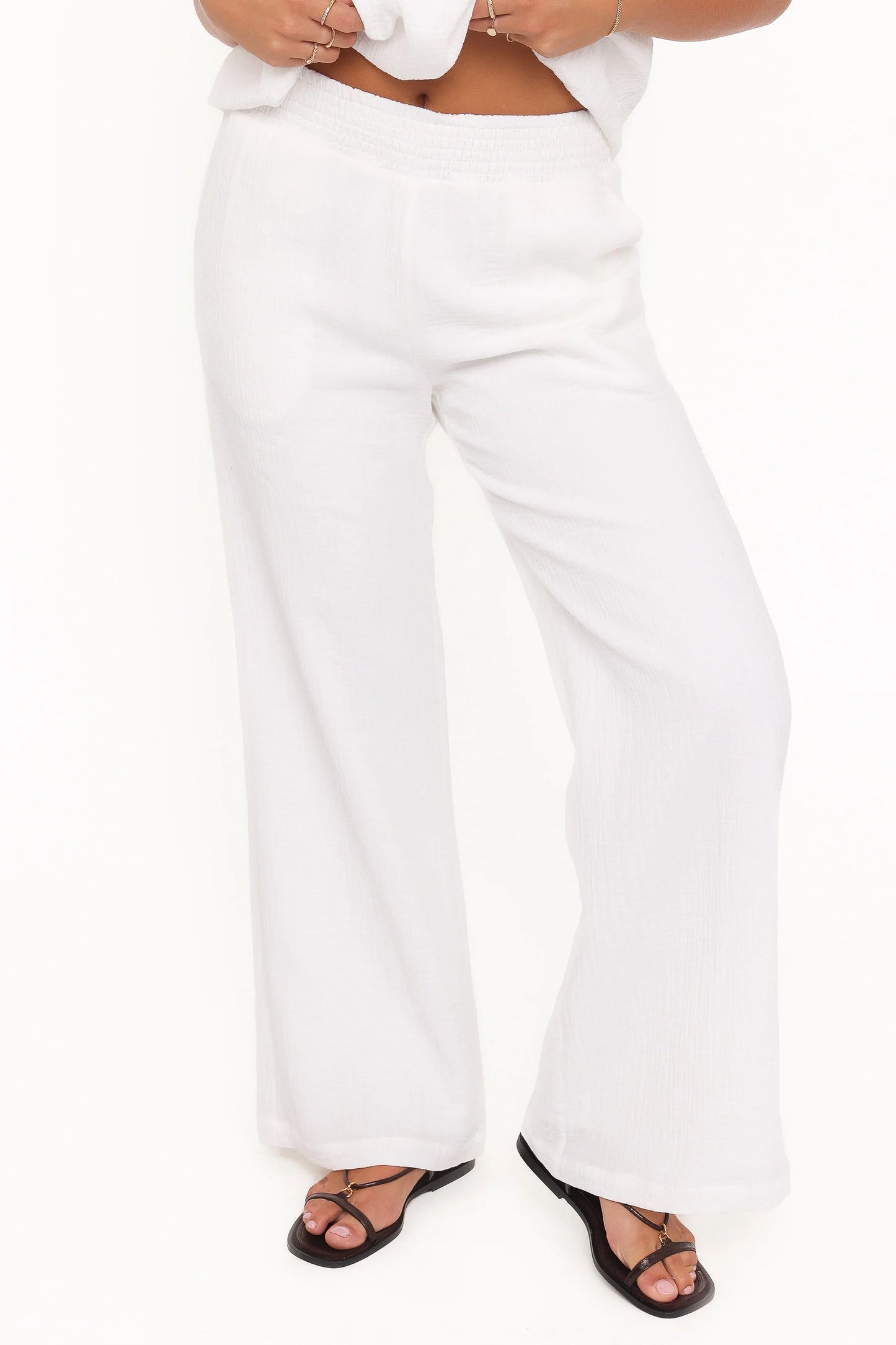 Olivia Pant Set White