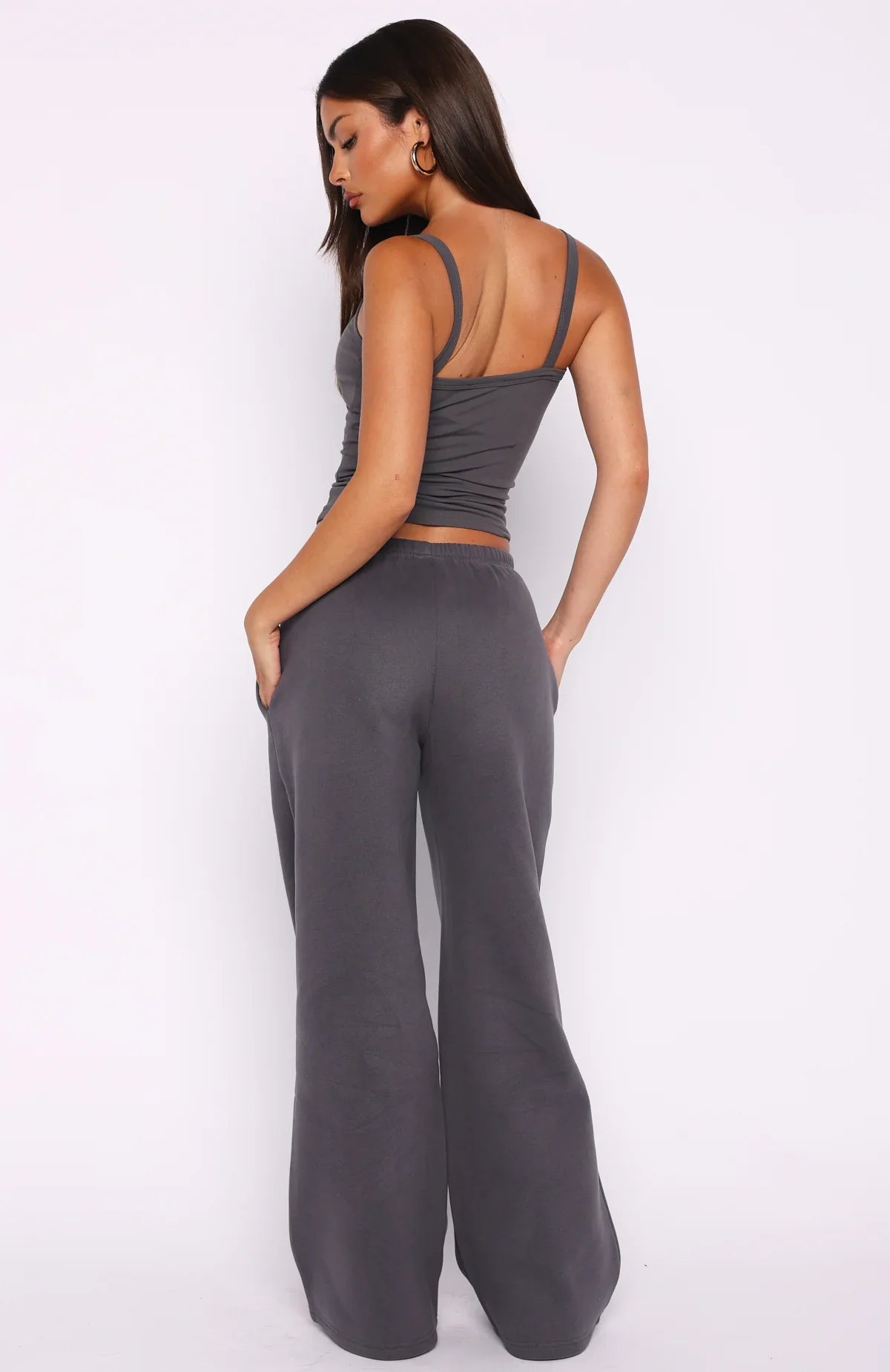 Why Wont You Wide Leg Sweatpants Volcanic