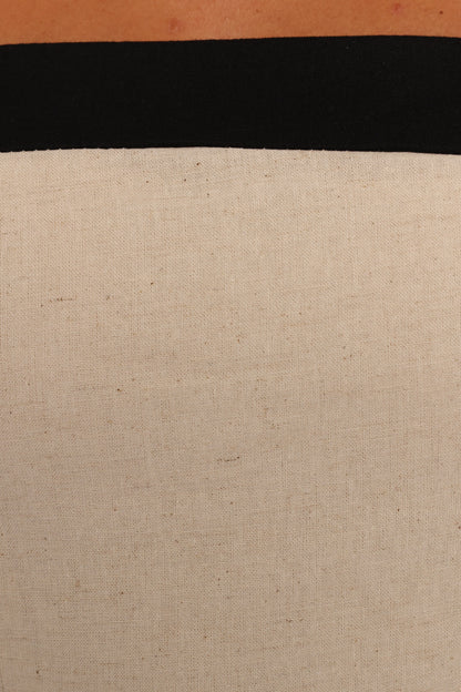 Olinda Midi Dress Oatmeal Black