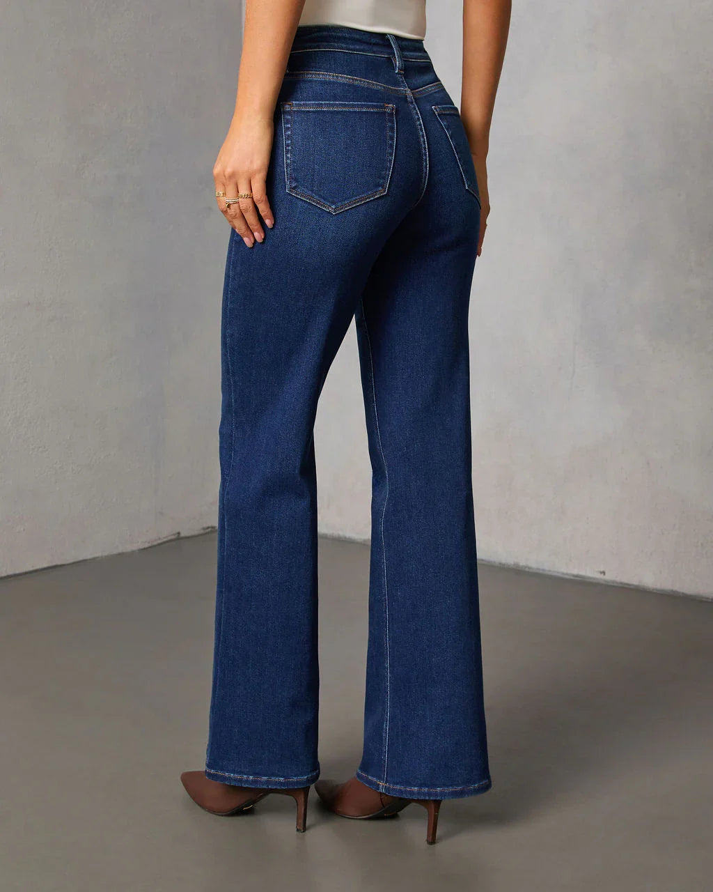 Camelle Super Stretch High Rise Straight Leg Jeans