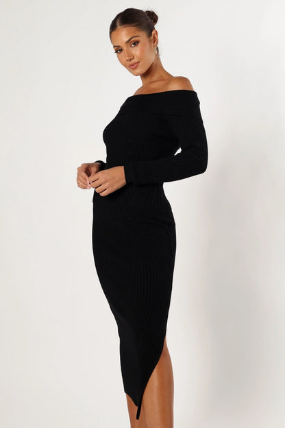 Charlotte Knitted Set Black
