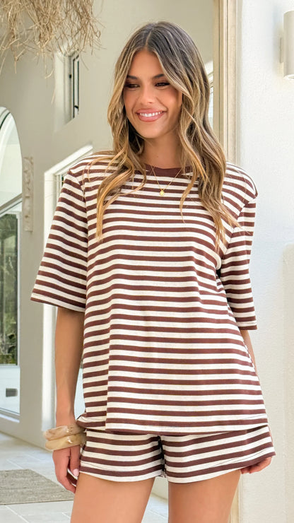 Marley Shorts Chocolate Stripe