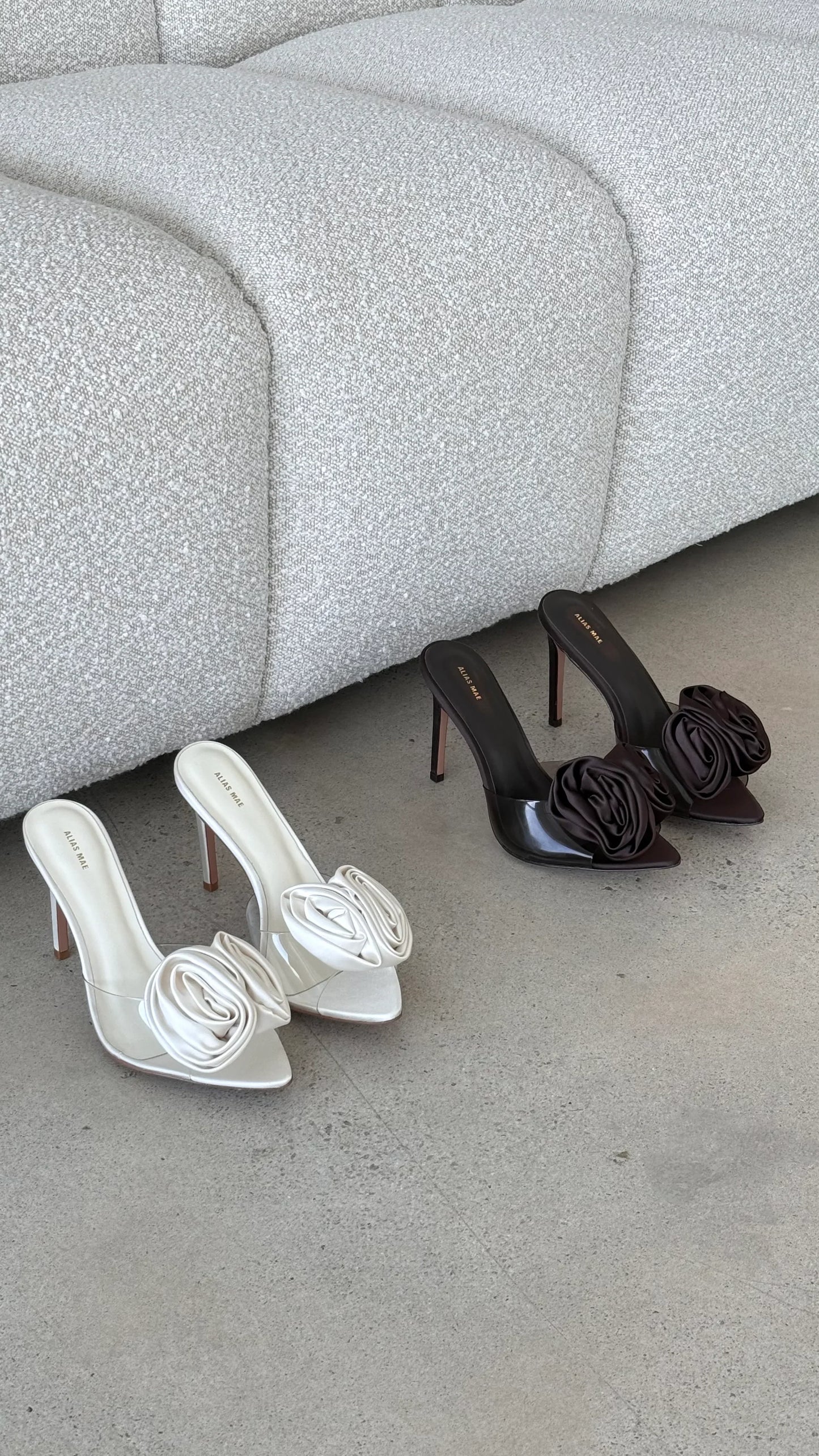 Casey Heel Choc Satin