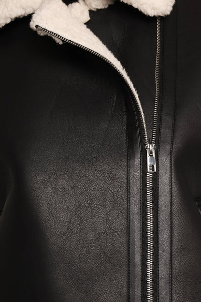 Kayden Faux Shearling Lined Vest Black