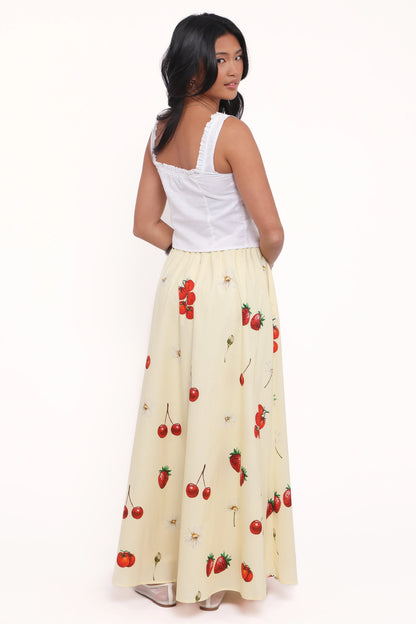 Remira Midi Skirt Yellow Cherry