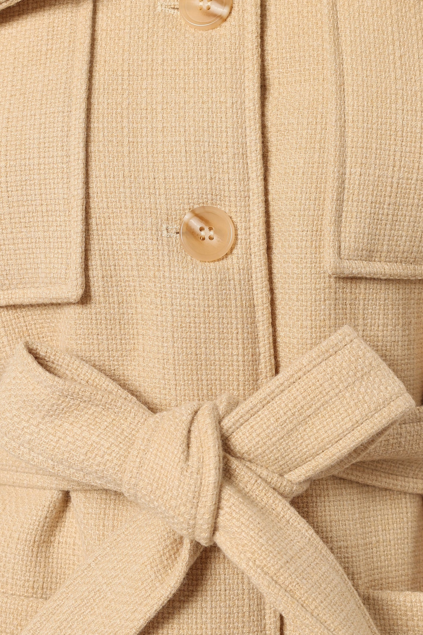 Arlow Tie Front Shacket Cream