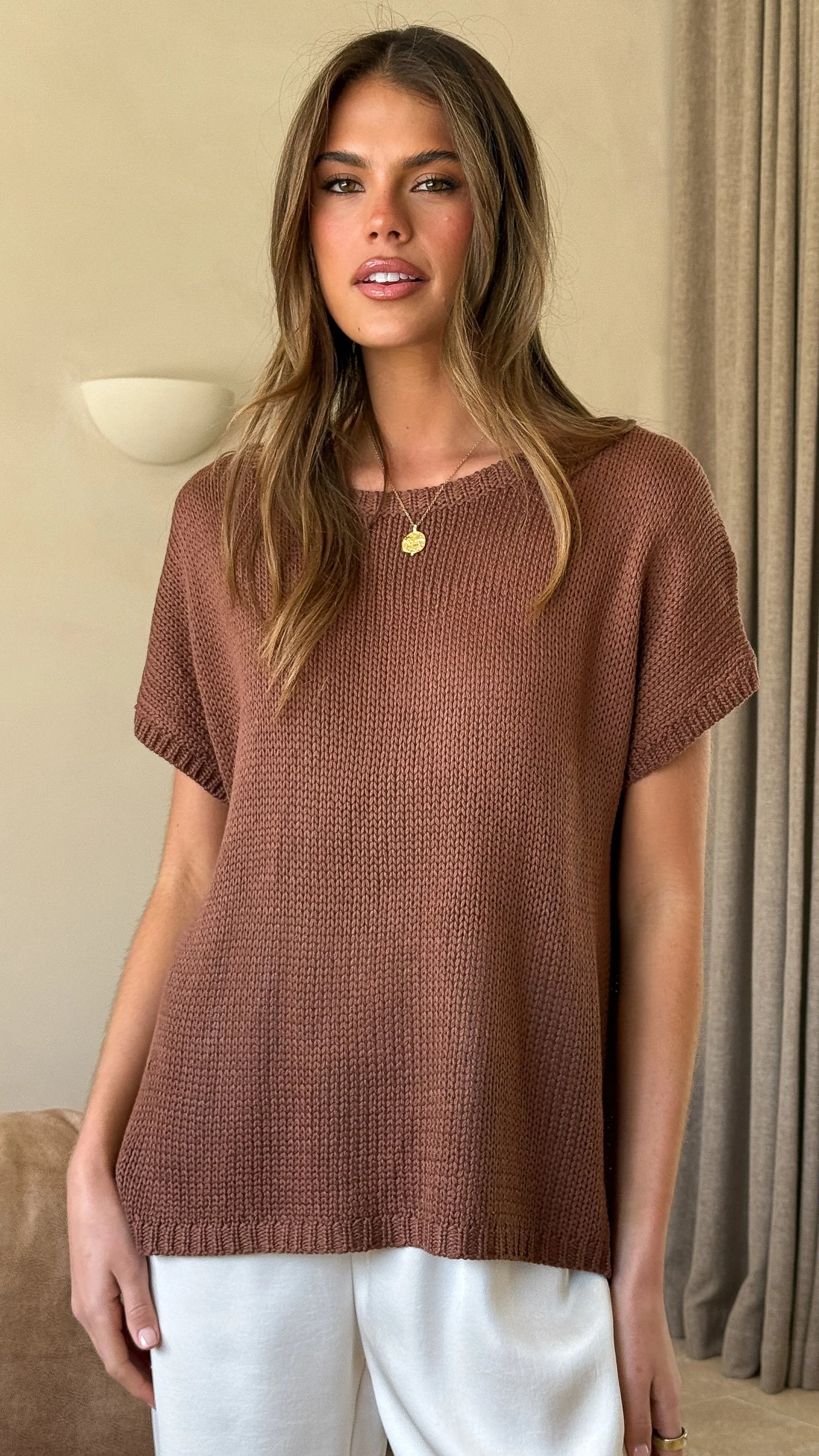 Sophia Top Chocolate