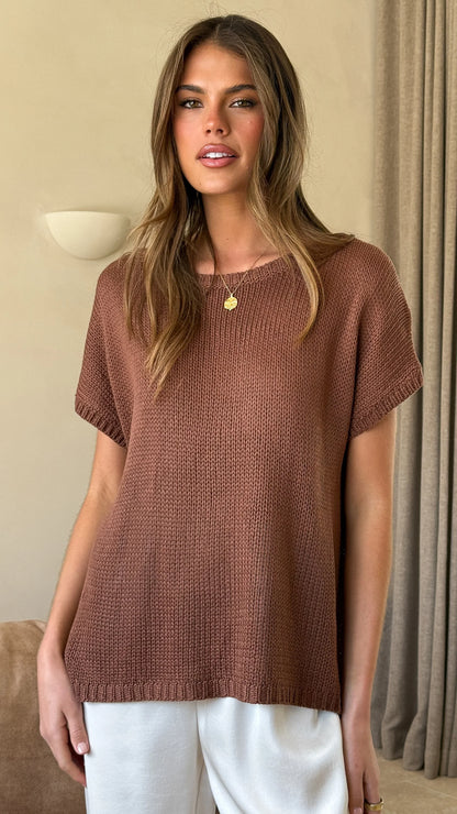 Sophia Top Chocolate