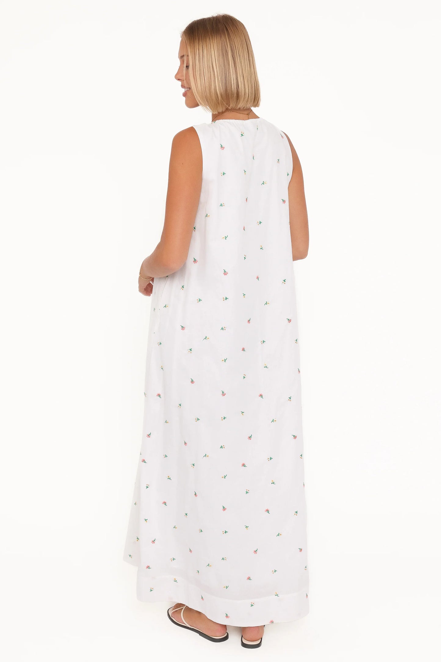 Laurita Maxi Dress White Floral