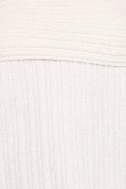Kenny Off Shoulder Knit Sweater Cream