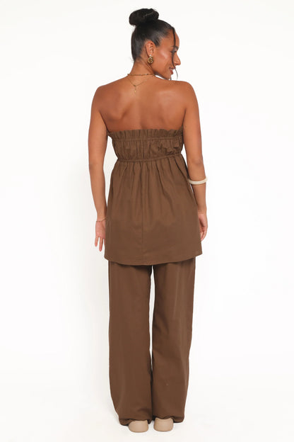 Ember Cotton Pants Brown