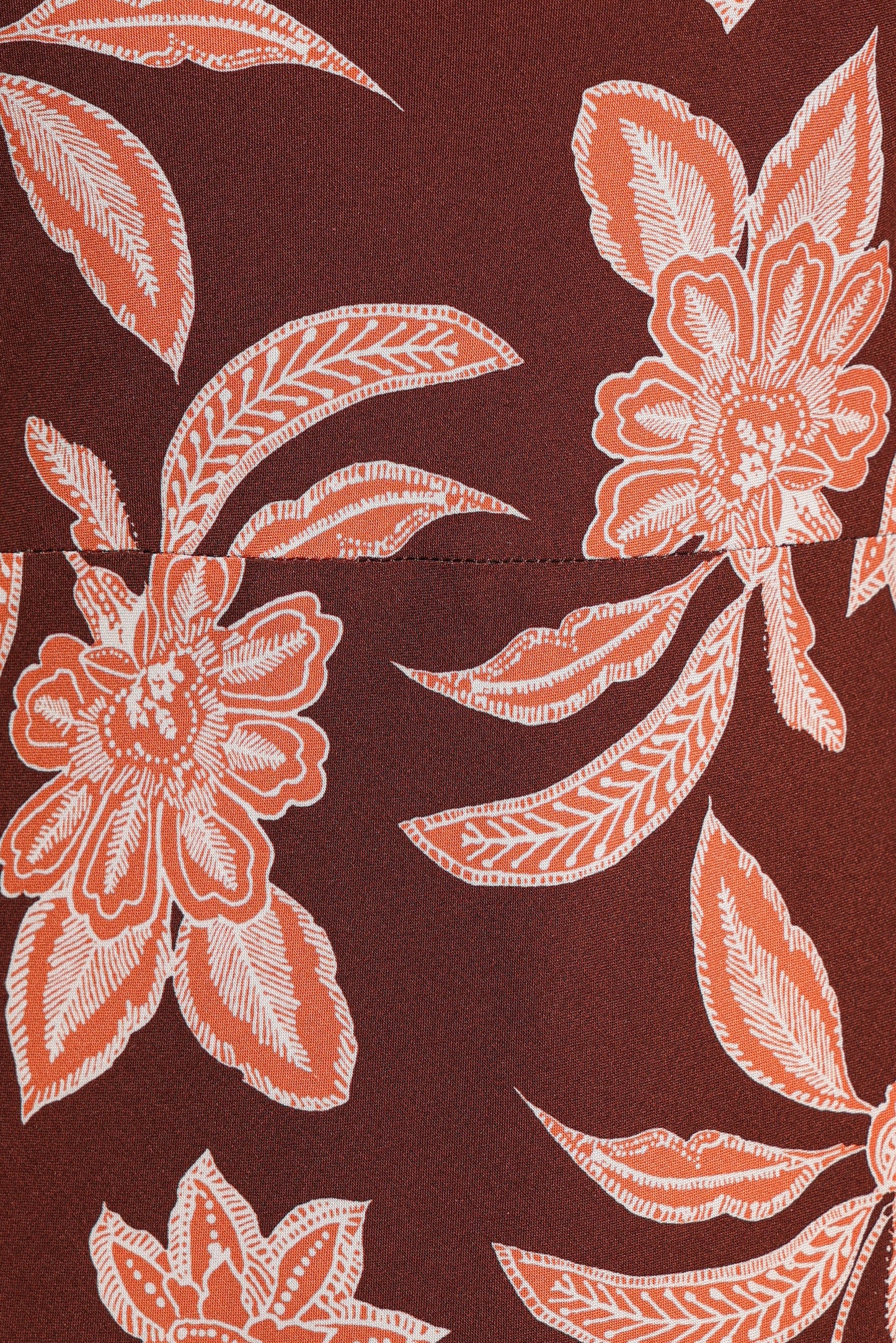 Wheeler Midi Dress Orange Floral