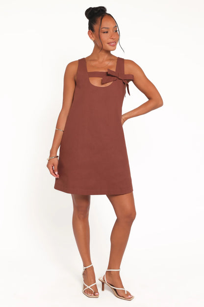 Elyria Mini Dress Brown