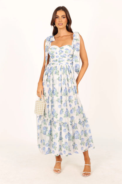Floret Midi Dress Blue