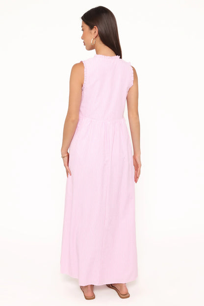 Kalan Maxi Dress Pink Stripe