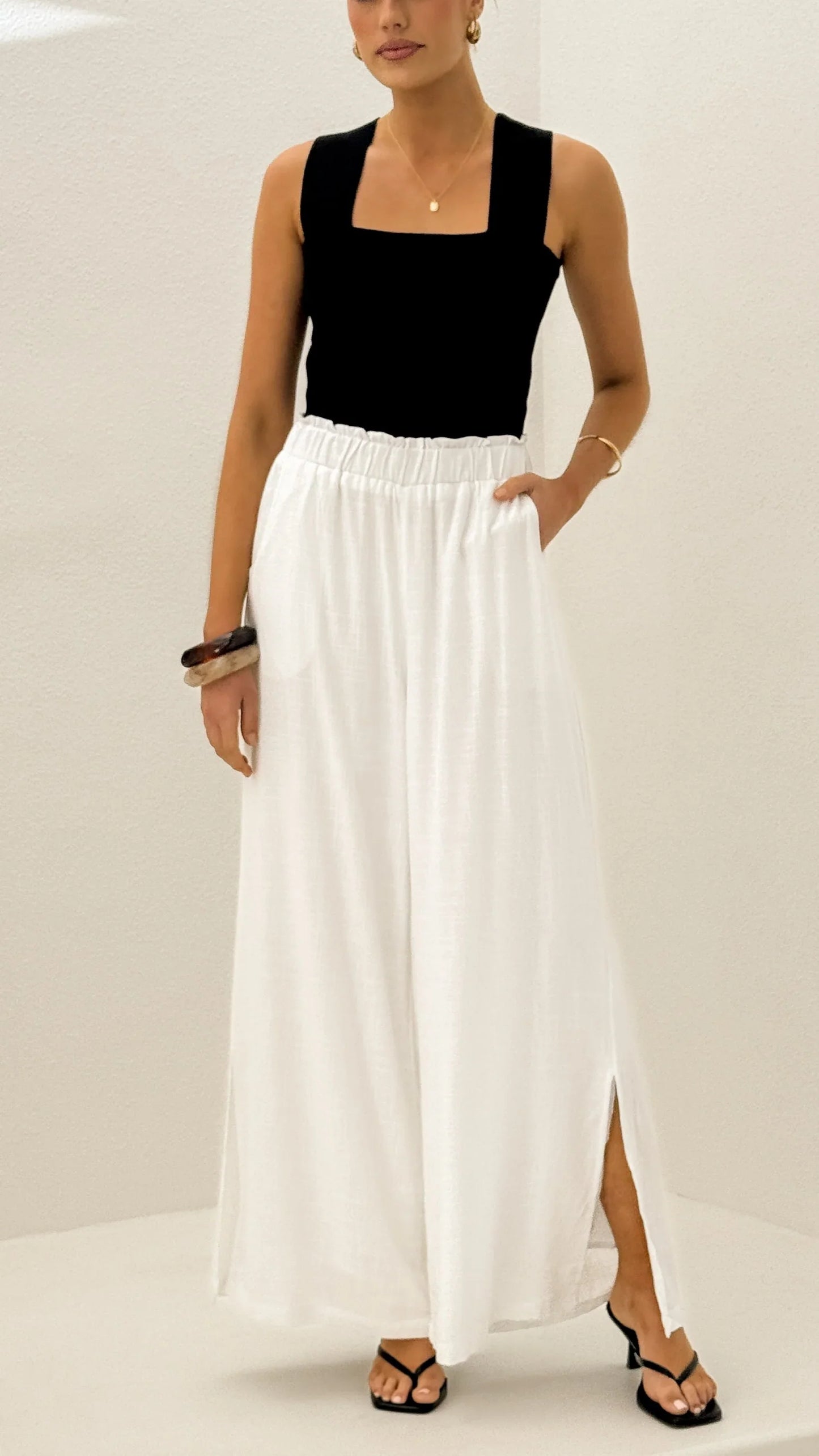 Janelle Pants White