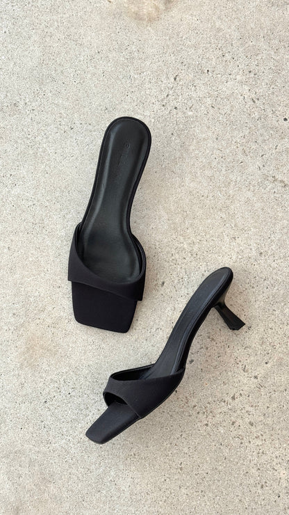 Meadow Heel Black Grosgrain
