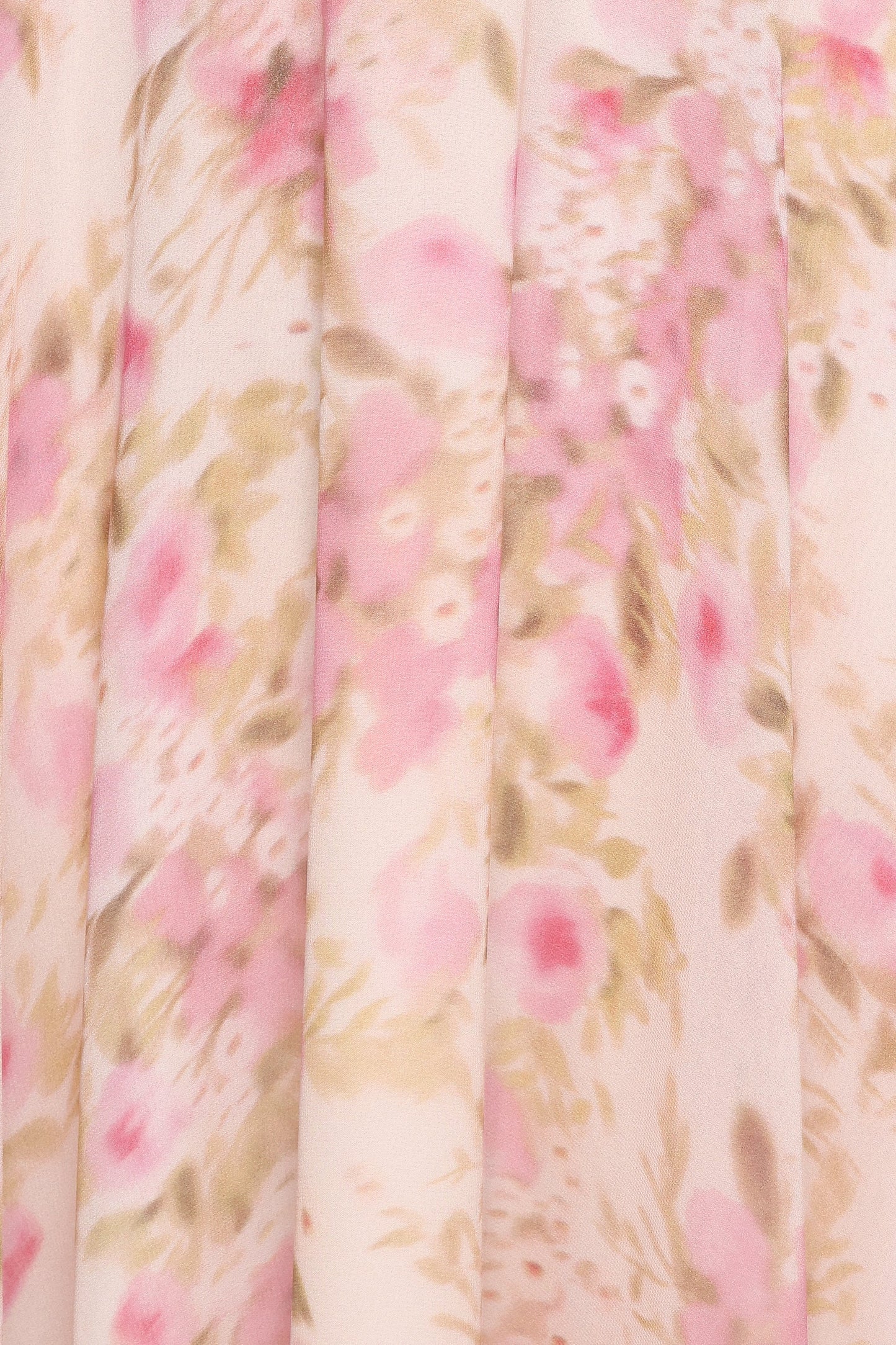 Mena Pleated Maxi Skirt Blurred Pink Floral