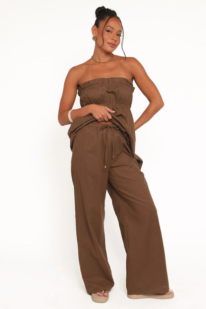 Ember Cotton Pants Brown