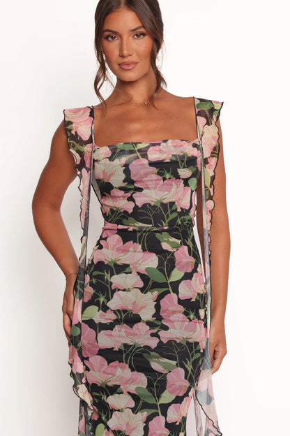 Chiara Maxi Dress Black Floral