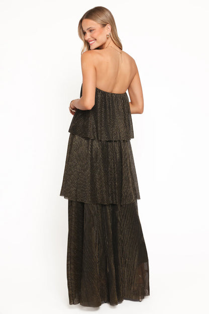Bloom Strapless Maxi Dress Black