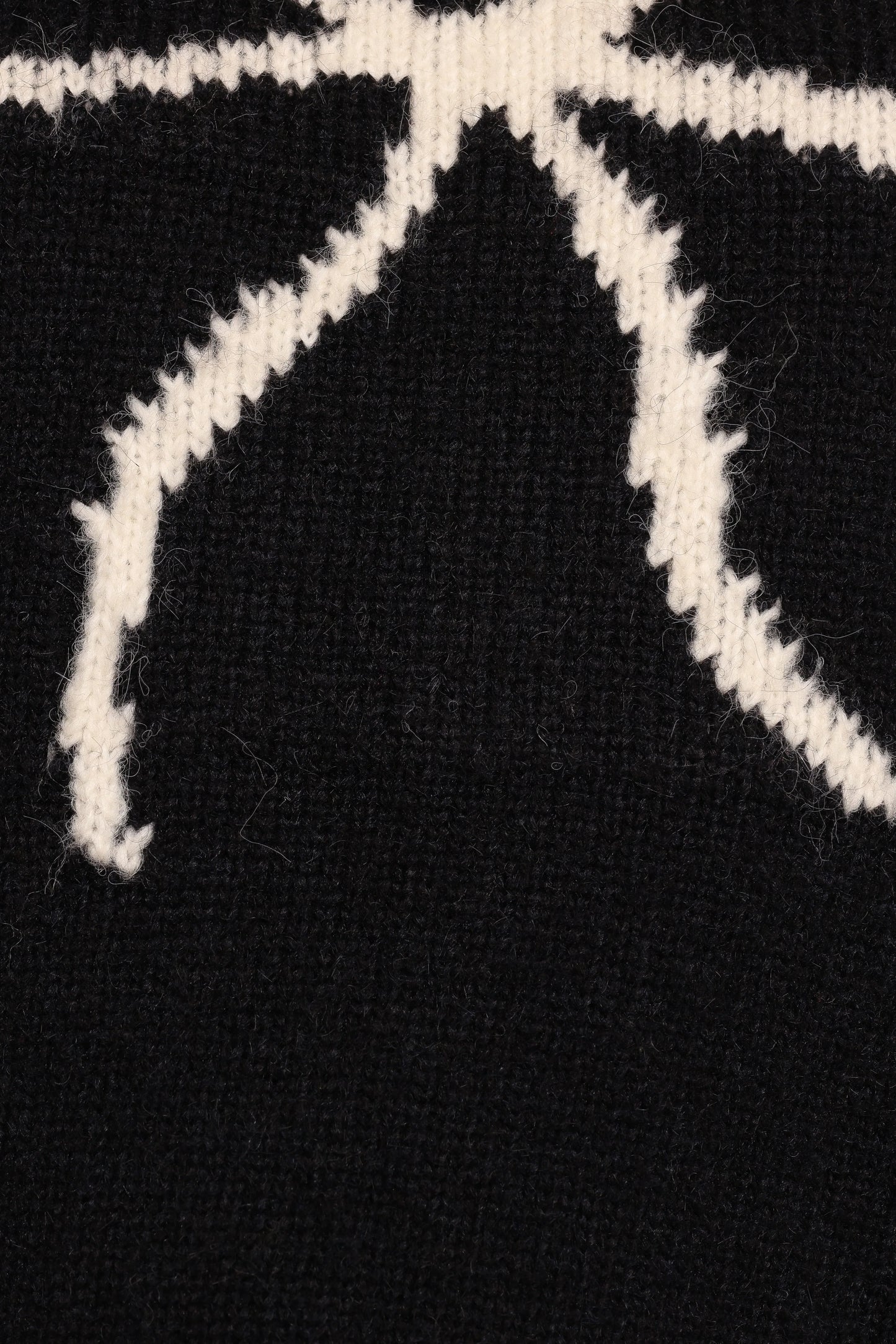 Cecelia Bow Print Mock Neck Knit Sweater Black