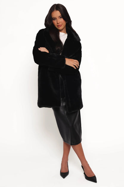 Meeka Faux Fur Jacket Black