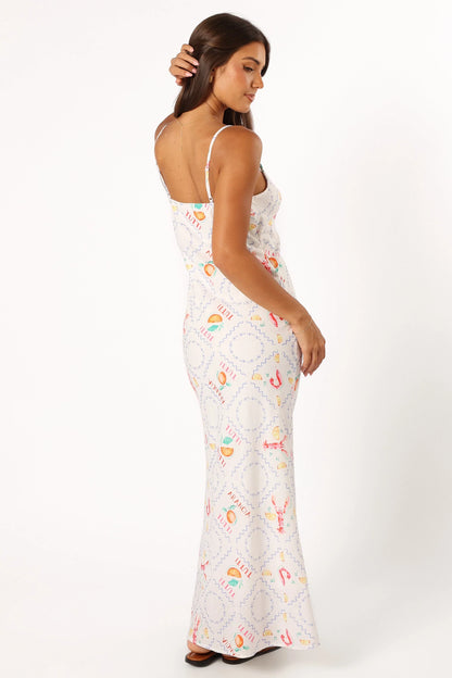 Surri Midi Slip Dress White