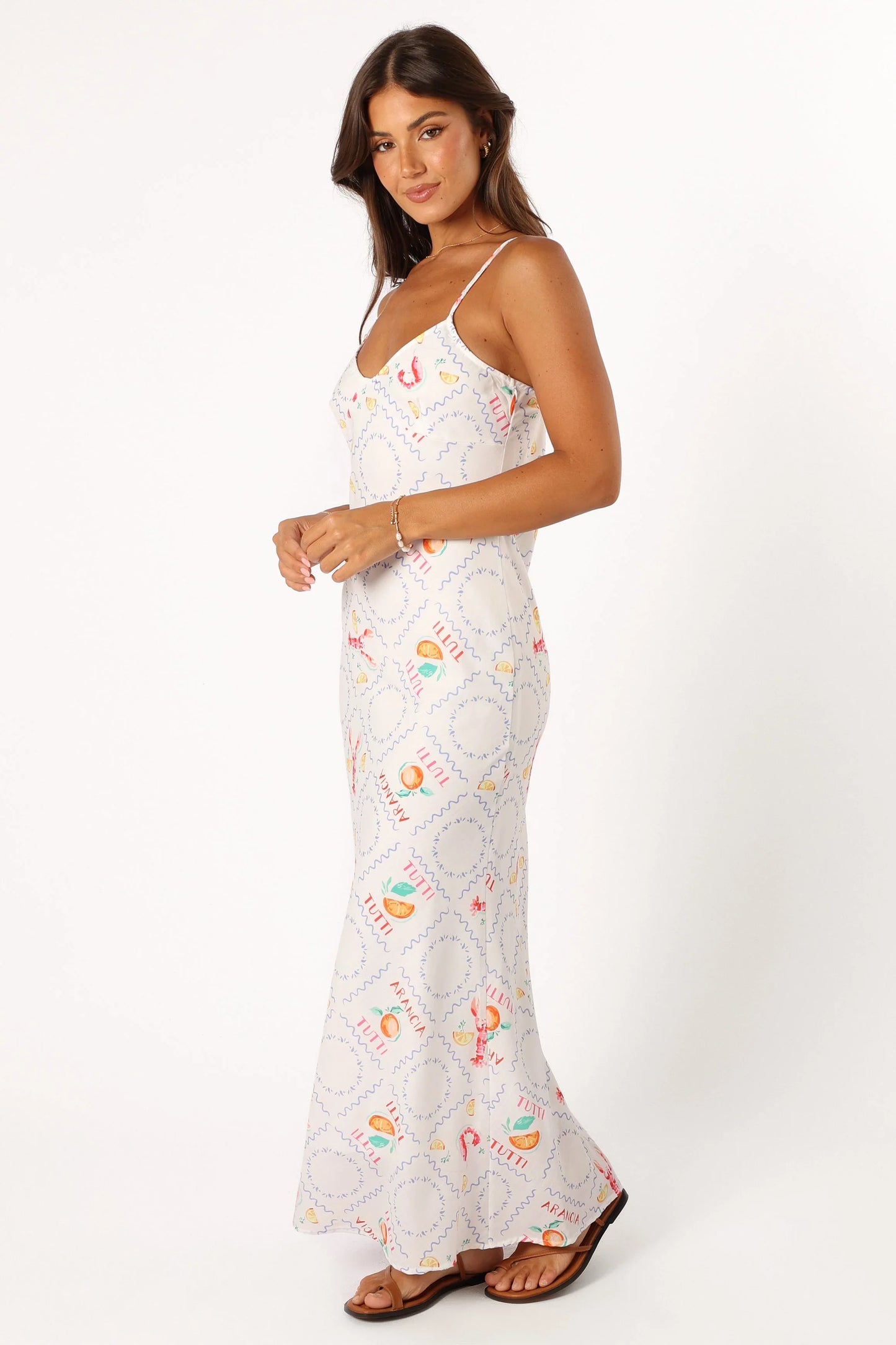 Surri Midi Slip Dress White