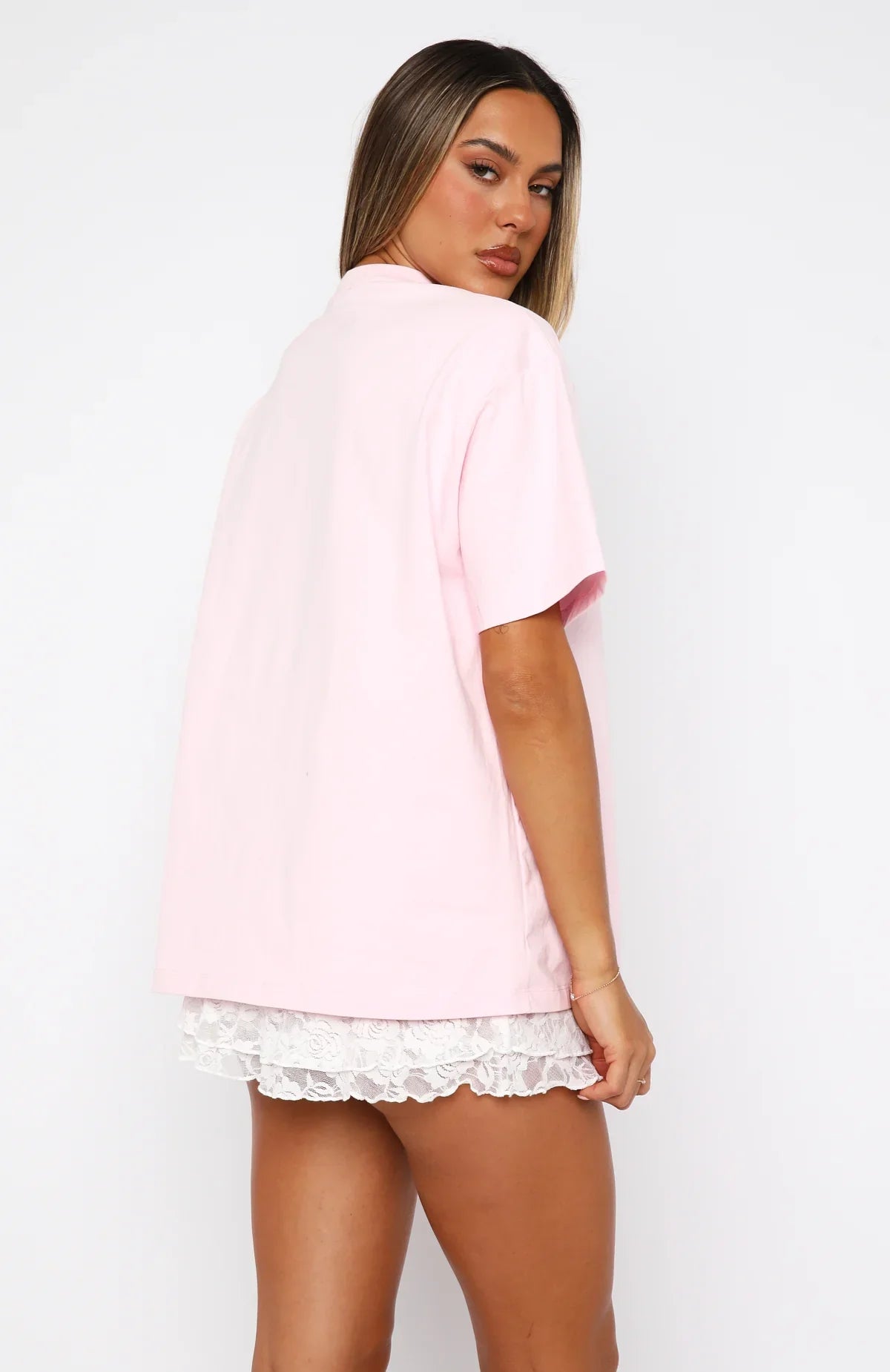 With Love Romance Oversized Tee Baby Pink